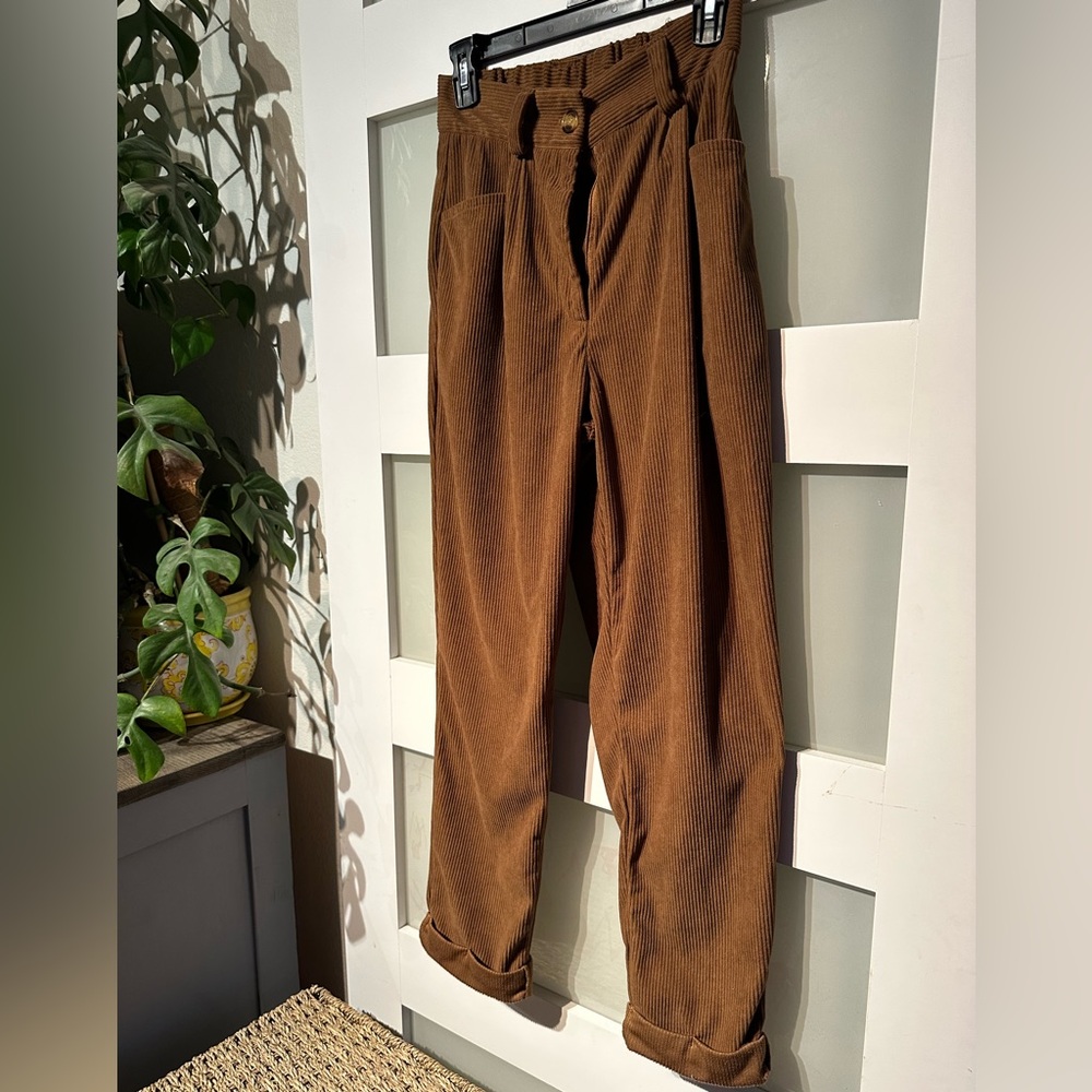 NIMIN High Waisted Corduroy Pants for Women Loose Straight Leg Vintage Pants